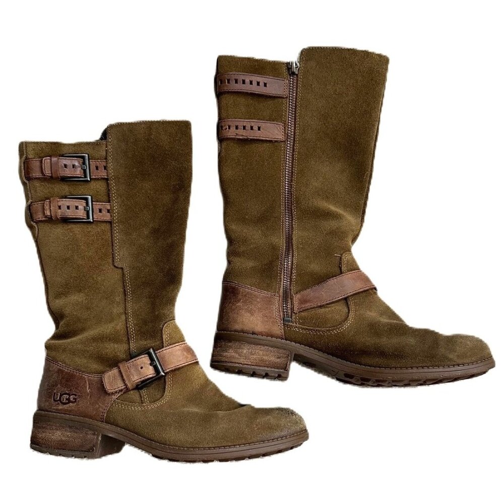 Ugg Everglayde boots Size 8 Moto Boots Boho Boots Suede Leather